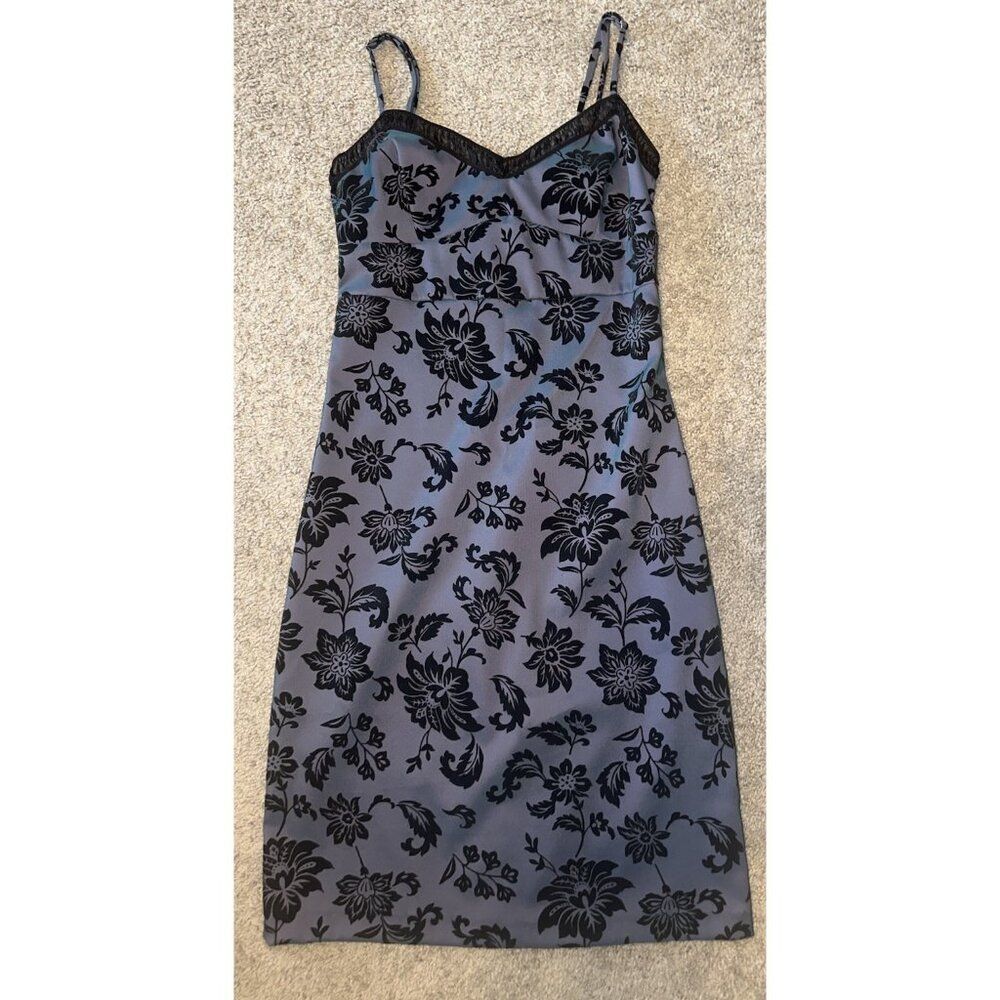 Y2K Babydoll Fairy Whimsigoth Midi Dress Size 9 Purple‎ Burnt Velvet 2000’s - Picture 11 of 11
